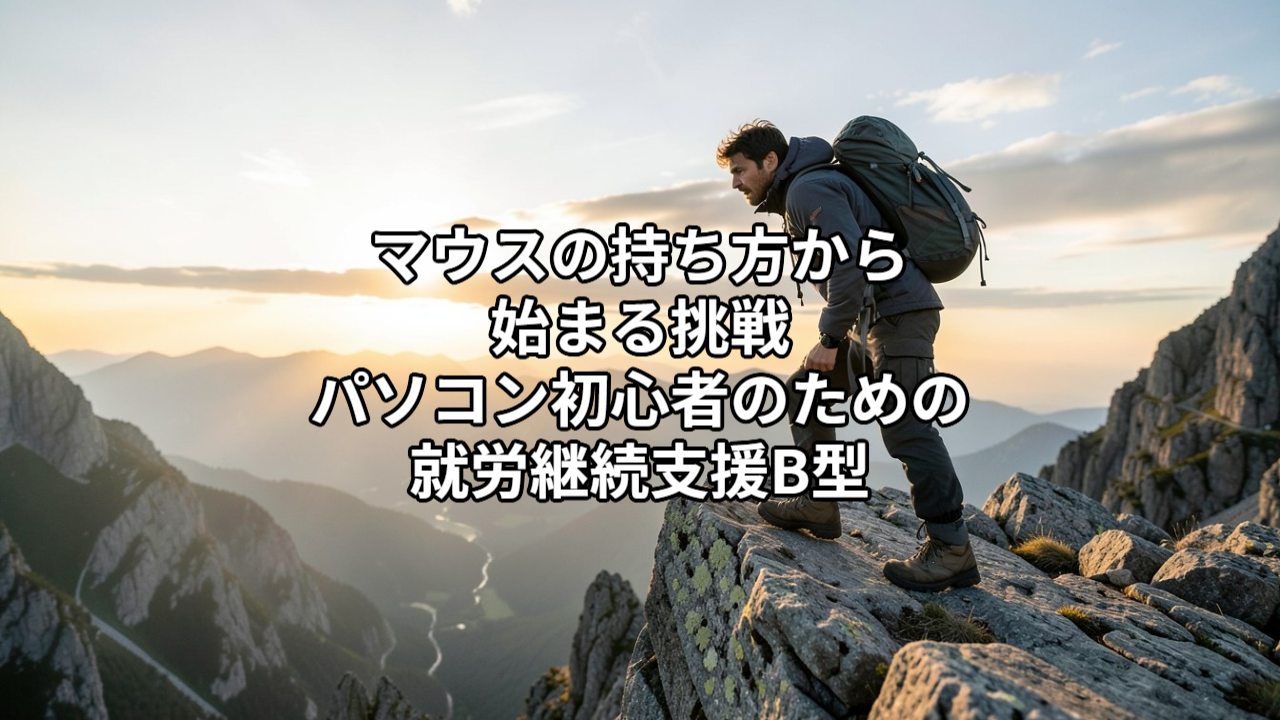 マウスの持ち方から始まる挑戦｜パソコン初心者のための就労継続支援B型