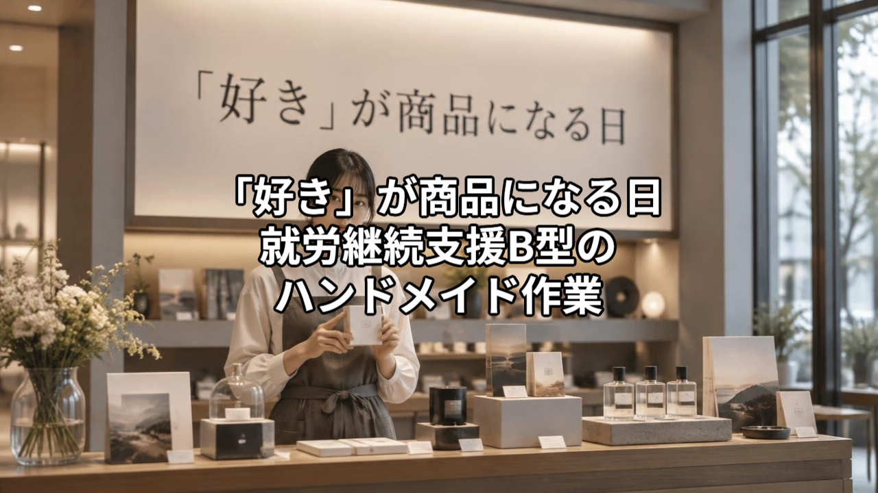 「好き」が商品になる日｜就労継続支援B型のハンドメイド作業