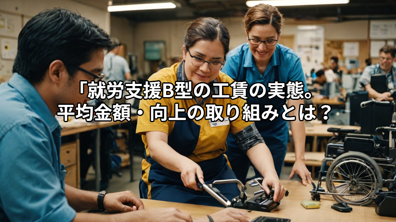 就労支援B型の工賃の実態。平均金額・向上の取り組みとは？