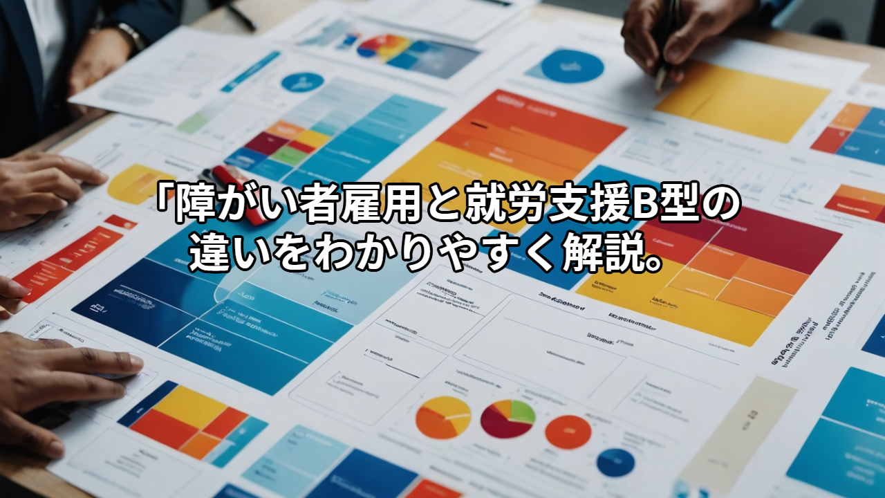 障がい者雇用と就労支援B型の違いをわかりやすく解説。