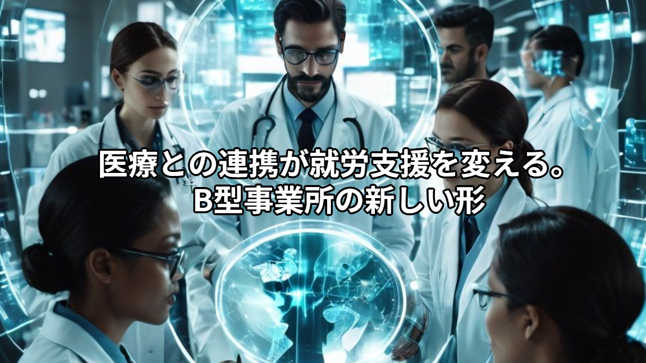 医療との連携が就労支援を変える。B型事業所の新しい形。