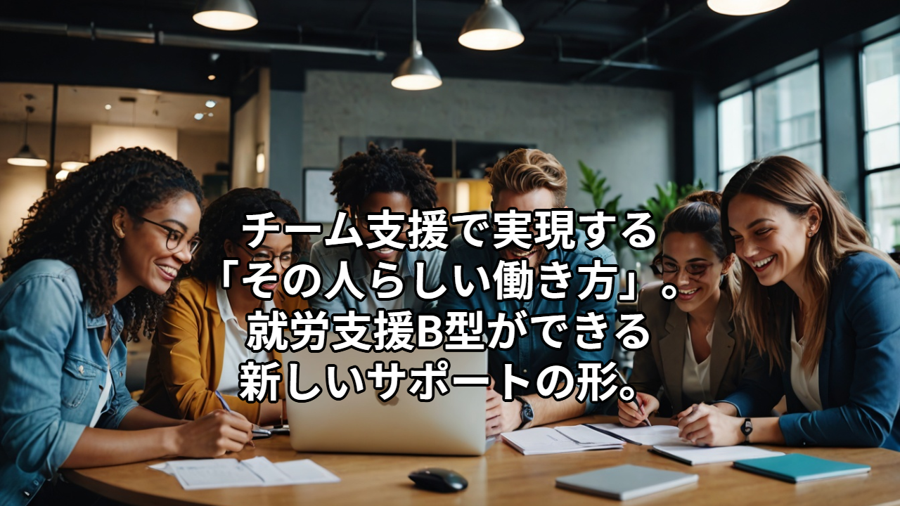 チーム支援で実現する「その人らしい働き方」。就労支援B型ができる新しいサポートの形。