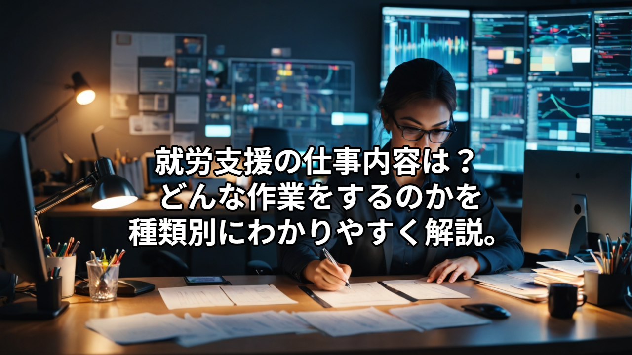 就労支援の仕事内容は？ どんな作業をするのかを種類別にわかりやすく解説。
