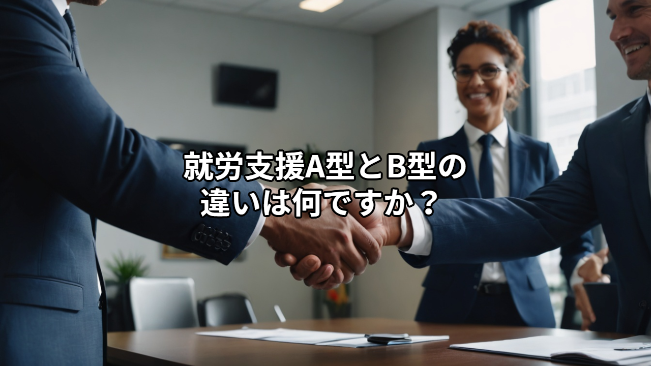 就労支援A型とB型の違いは何ですか？ 雇用・給料・対象者をやさしく解説