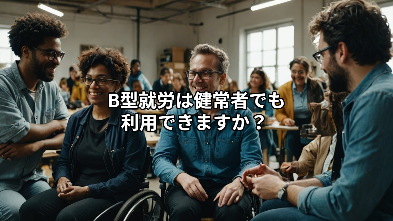 B型就労は健常者でも利用できますか？ 対象者・利用できるケースをわかりやすく解説
