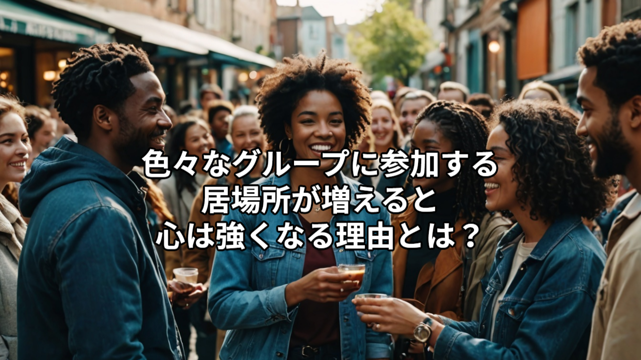 色々なグループに参加する。居場所が増えると、心は強くなる理由とは？