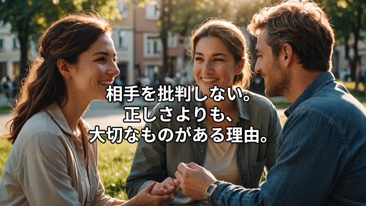 相手を批判しない。正しさよりも、大切なものがある理由。