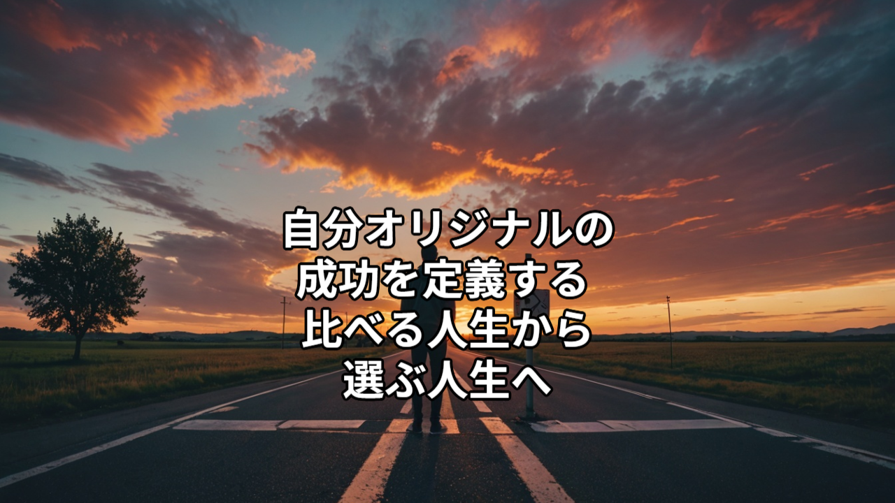 自分オリジナルの成功を定義する 比べる人生から、選ぶ人生へ。