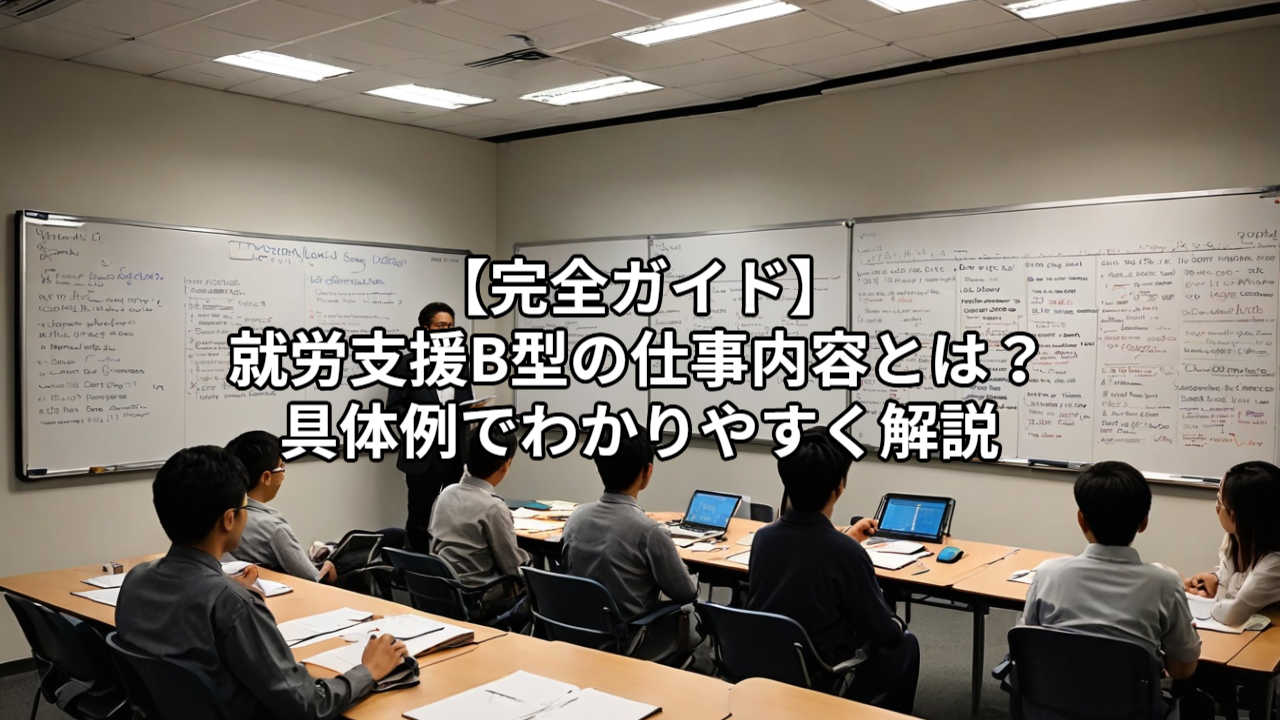 【完全ガイド】就労支援B型の仕事内容とは？具体例でわかりやすく解説