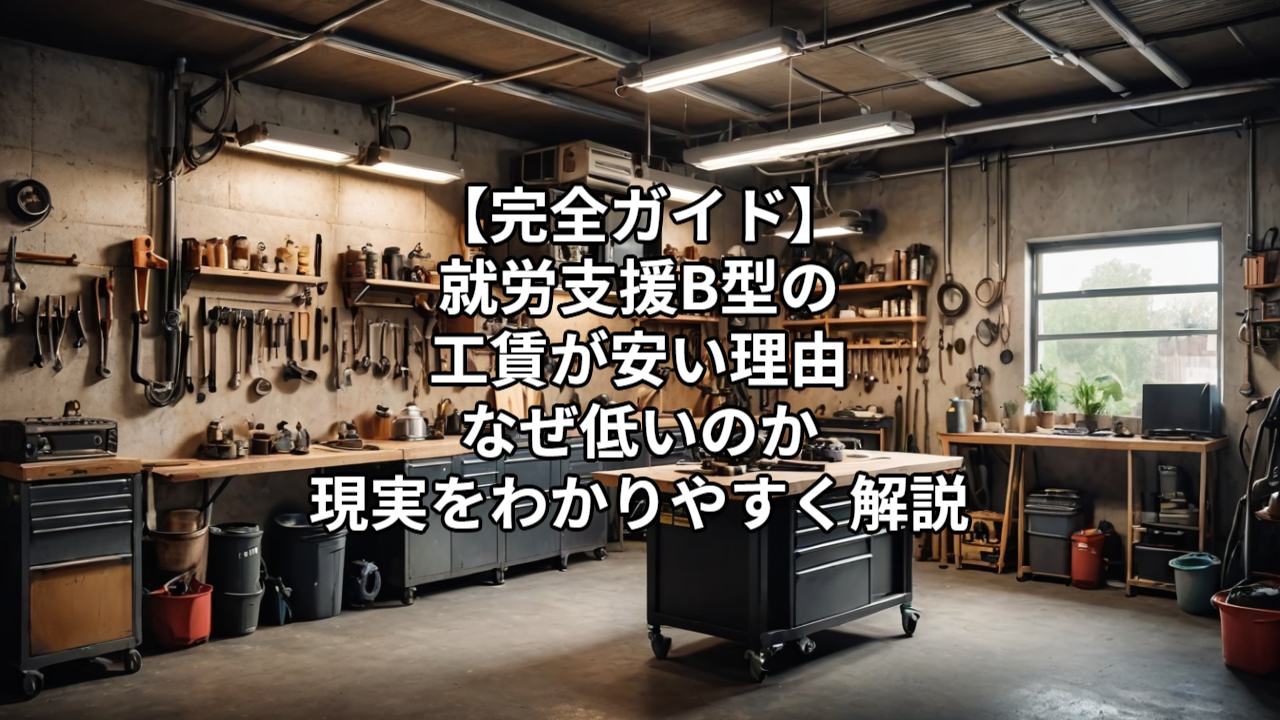 【完全ガイド】就労支援B型の工賃が安い理由｜なぜ低いのか現実をわかりやすく解説