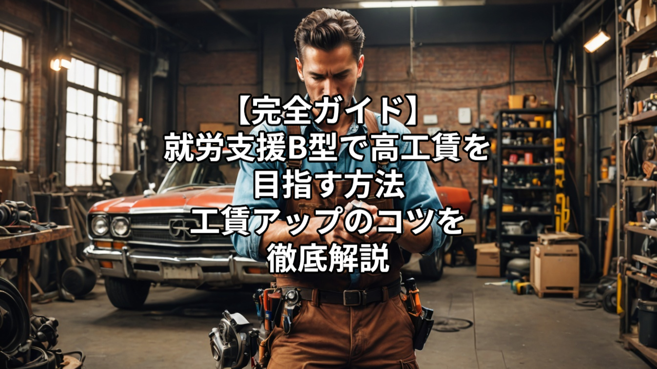 【完全ガイド】就労支援B型で高工賃を目指す方法｜工賃アップのコツを徹底解説