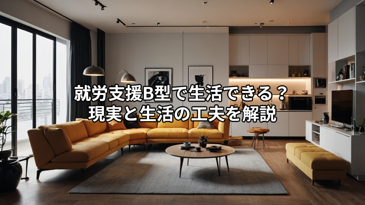 就労支援B型で生活できる？現実と生活の工夫を解説