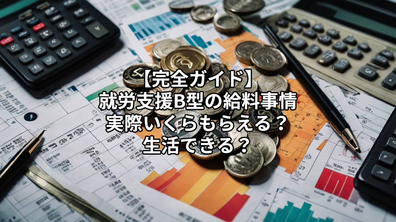 【完全ガイド】就労支援B型の給料事情｜実際いくらもらえる？生活できる？