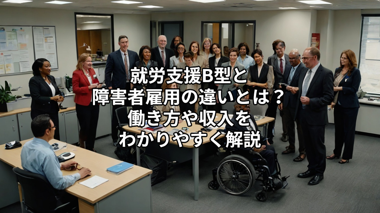 就労支援B型と障害者雇用の違いとは？働き方や収入をわかりやすく解説