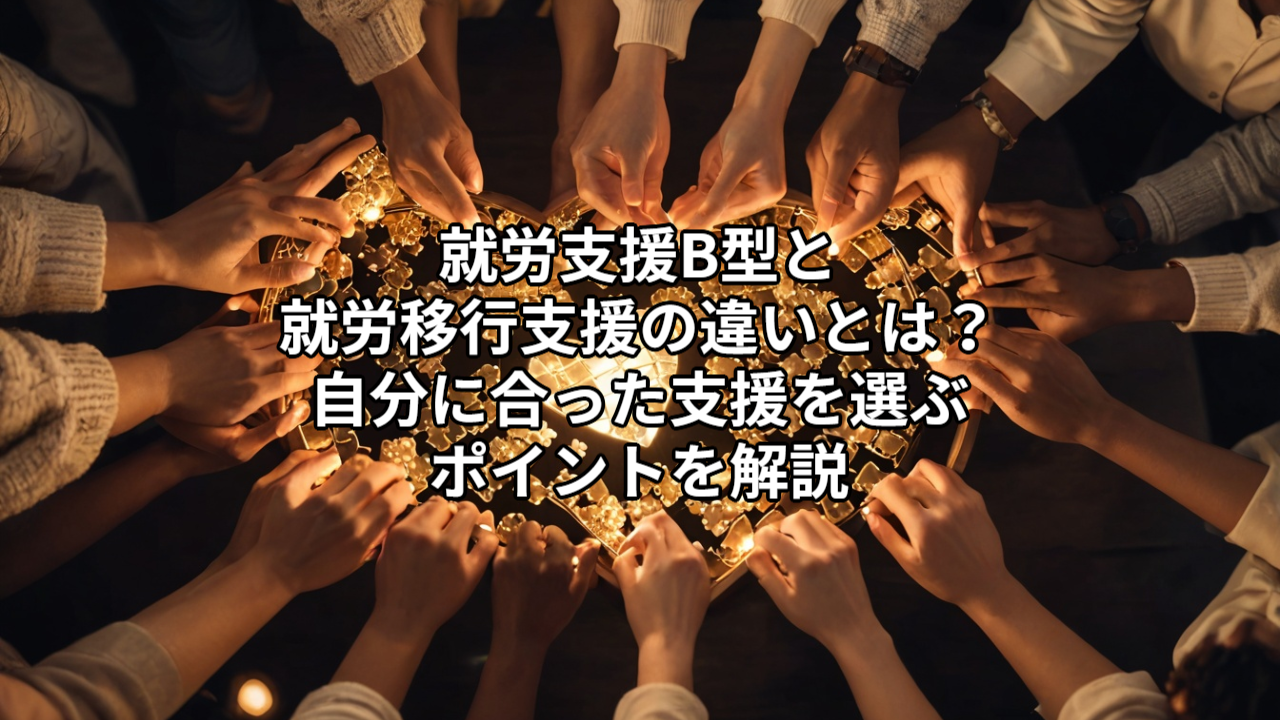 就労支援B型と就労移行支援の違いとは？自分に合った支援を選ぶポイントを解説