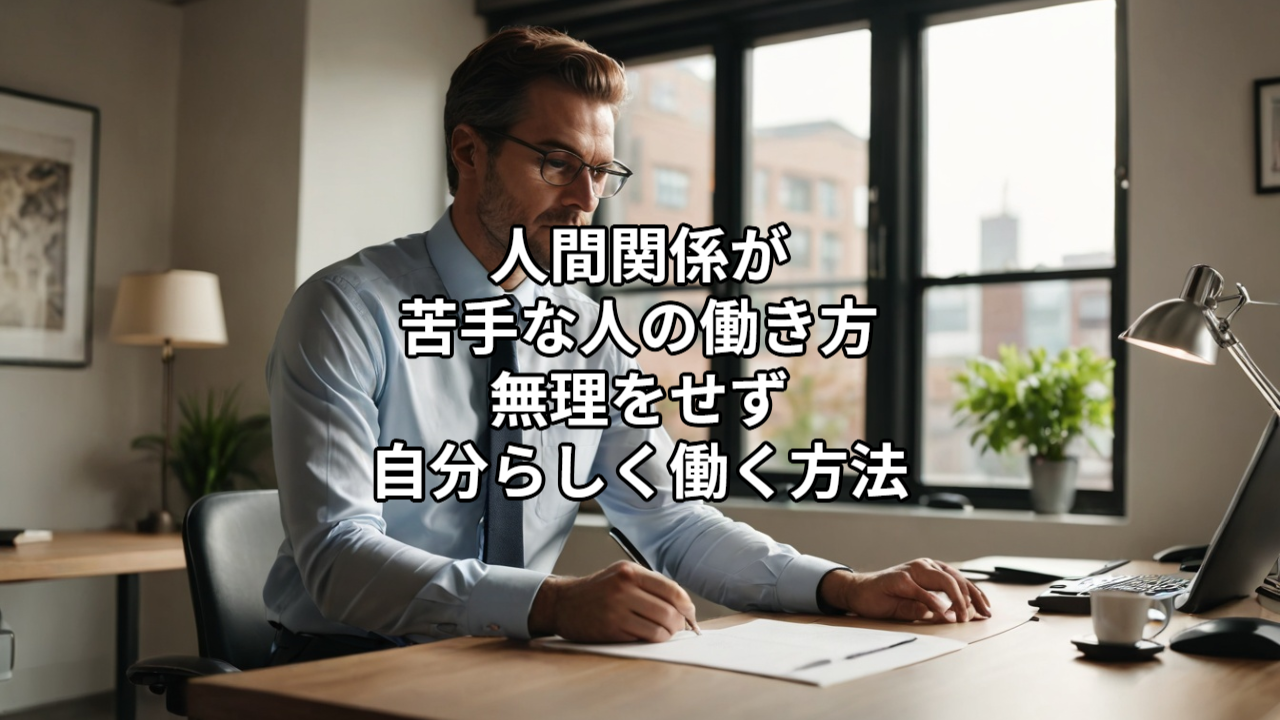 人間関係が苦手な人の働き方｜無理をせず自分らしく働く方法