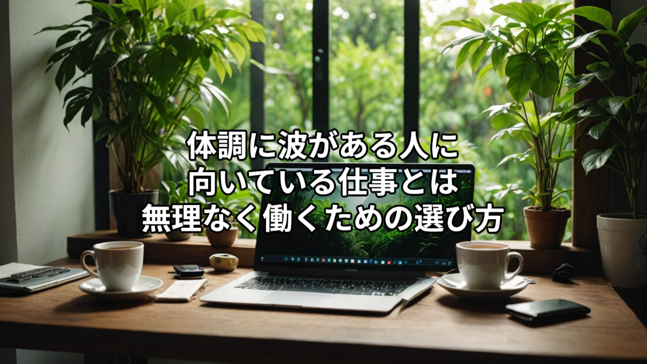 体調に波がある人に向いている仕事とは？無理なく働くための選び方