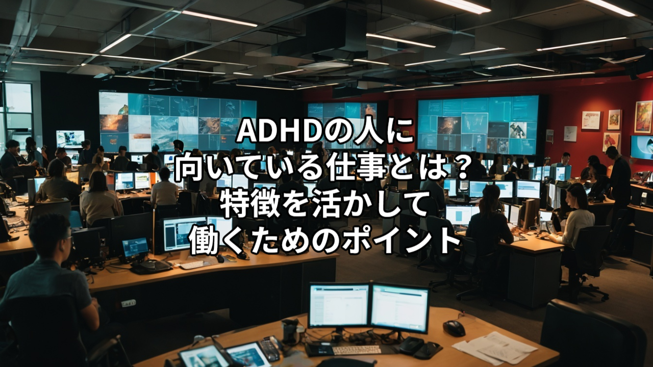 ADHDの人に向いている仕事とは？特徴を活かして働くためのポイント