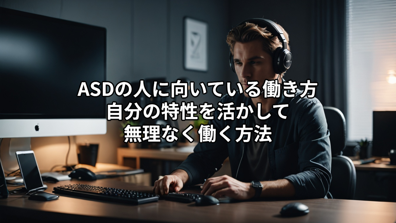 ASDの人に向いている働き方｜自分の特性を活かして無理なく働く方法
