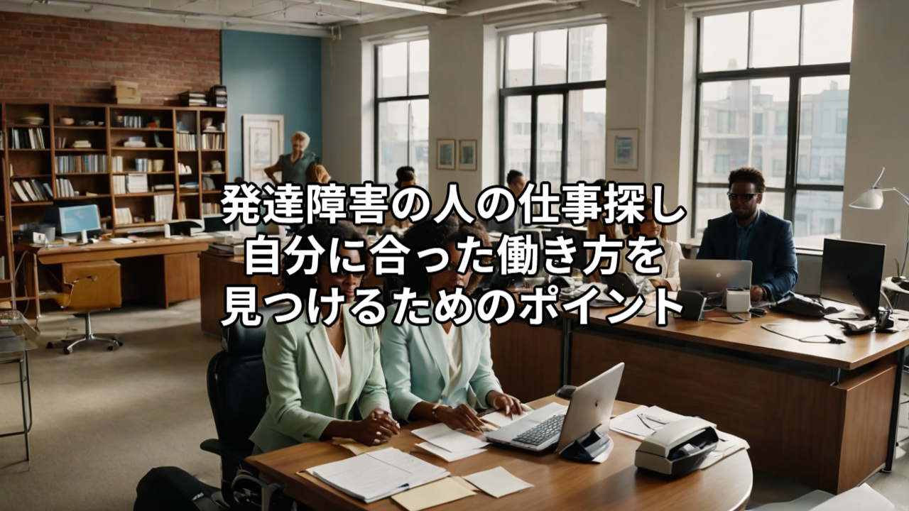 発達障害の人の仕事探し｜自分に合った働き方を見つけるためのポイント