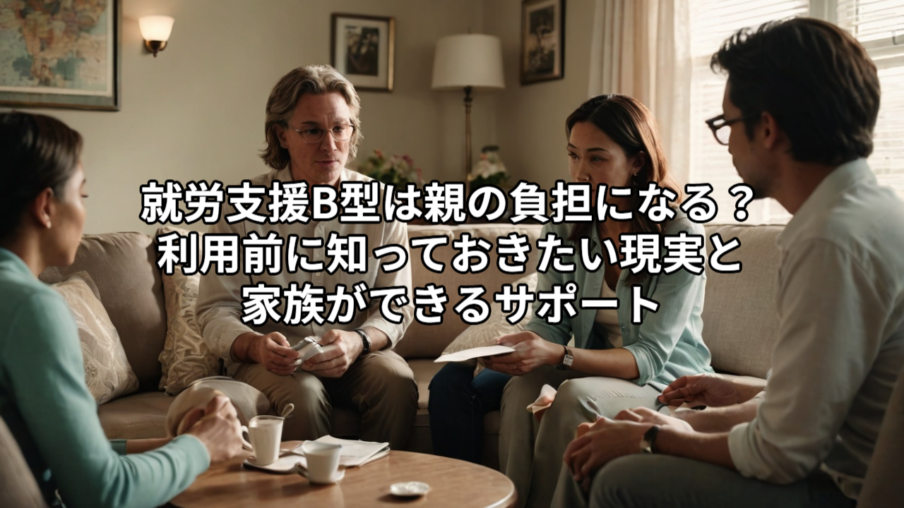 就労支援B型は親の負担になる？利用前に知っておきたい現実と家族ができるサポート