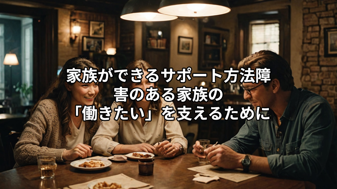 家族ができるサポート方法｜障害のある家族の「働きたい」を支えるために