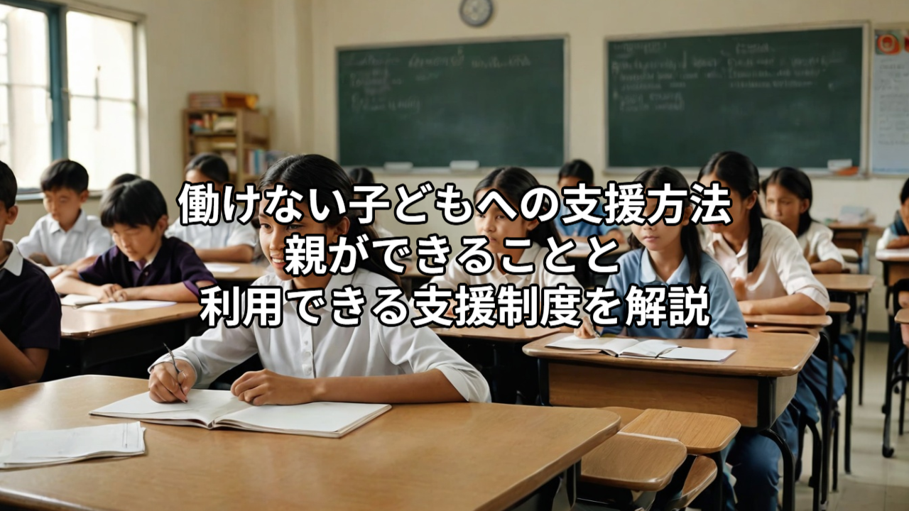 働けない子どもへの支援方法｜親ができることと利用できる支援制度を解説