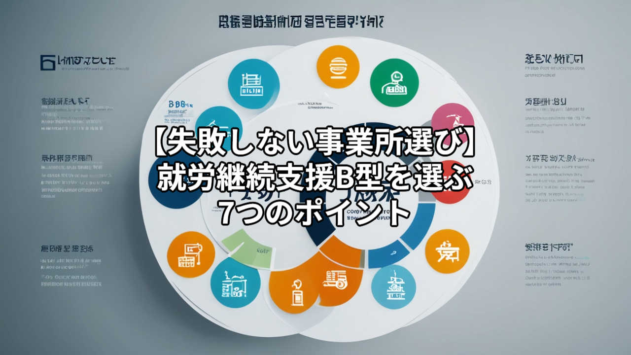 【失敗しない事業所選び】就労継続支援B型を選ぶ7つのポイント
