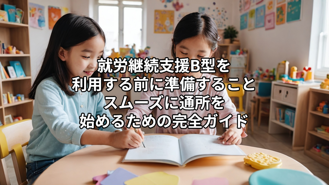 就労継続支援B型を利用する前に準備すること｜スムーズに通所を始めるための完全ガイド