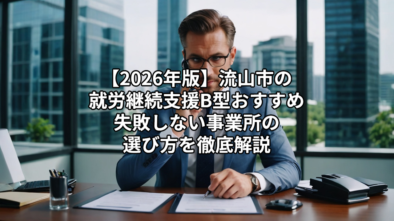 【2026年版】流山市の就労継続支援B型おすすめ｜失敗しない事業所の選び方を徹底解説