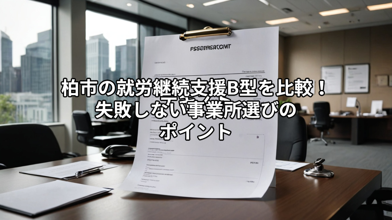 柏市の就労継続支援B型を比較！失敗しない事業所選びのポイント