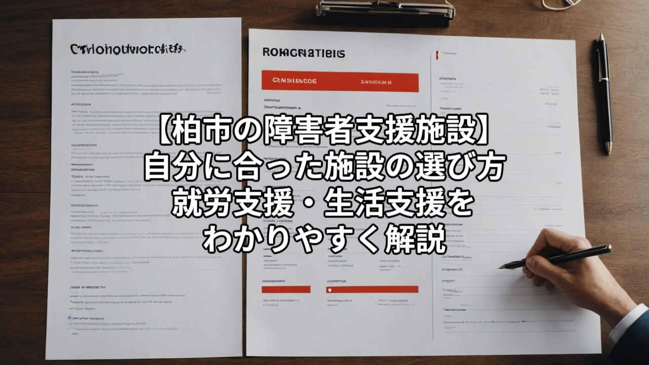 【柏市の障害者支援施設】自分に合った施設の選び方｜就労支援・生活支援をわかりやすく解説