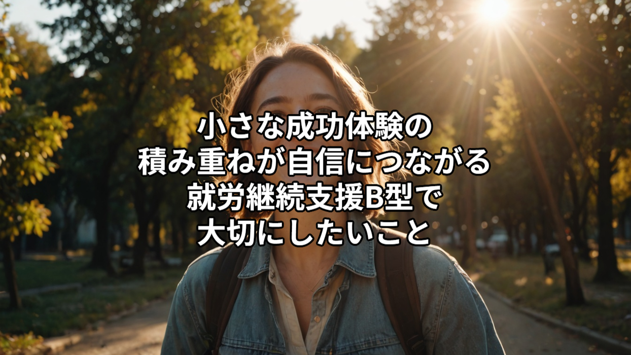 小さな成功体験の積み重ねが自信につながる｜就労継続支援B型で大切にしたいこと