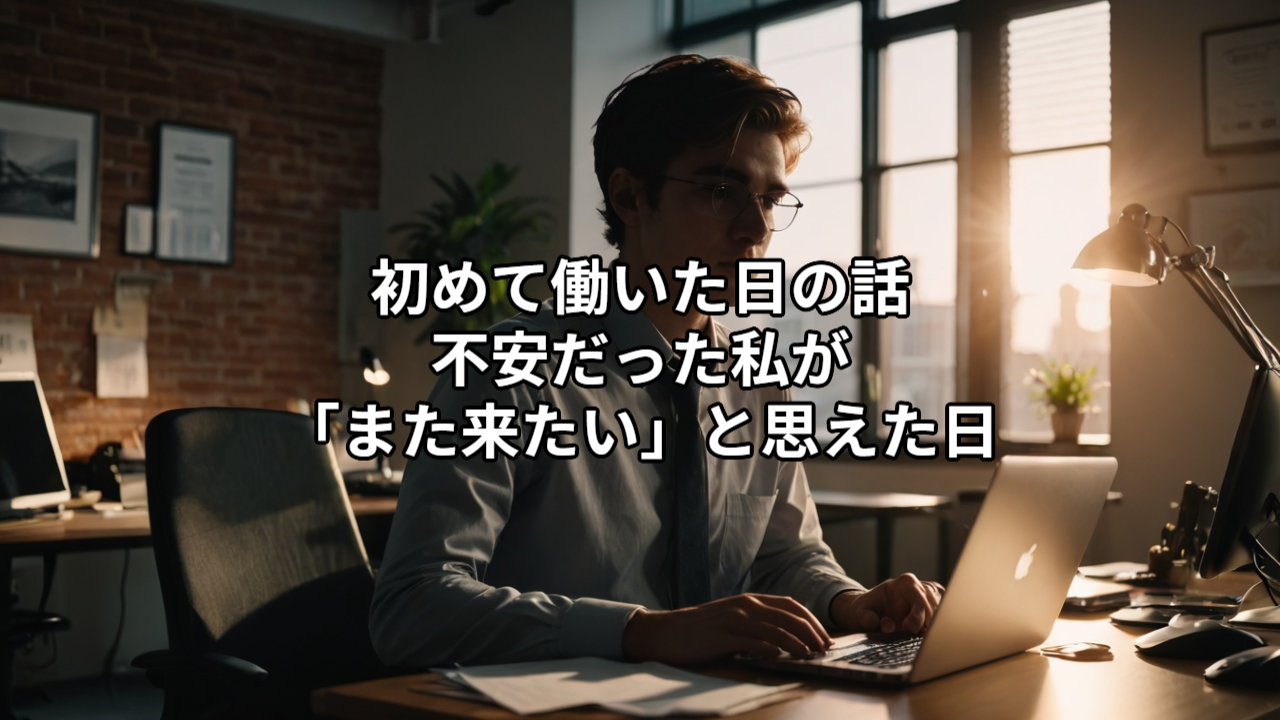 初めて働いた日の話｜不安だった私が「また来たい」と思えた日