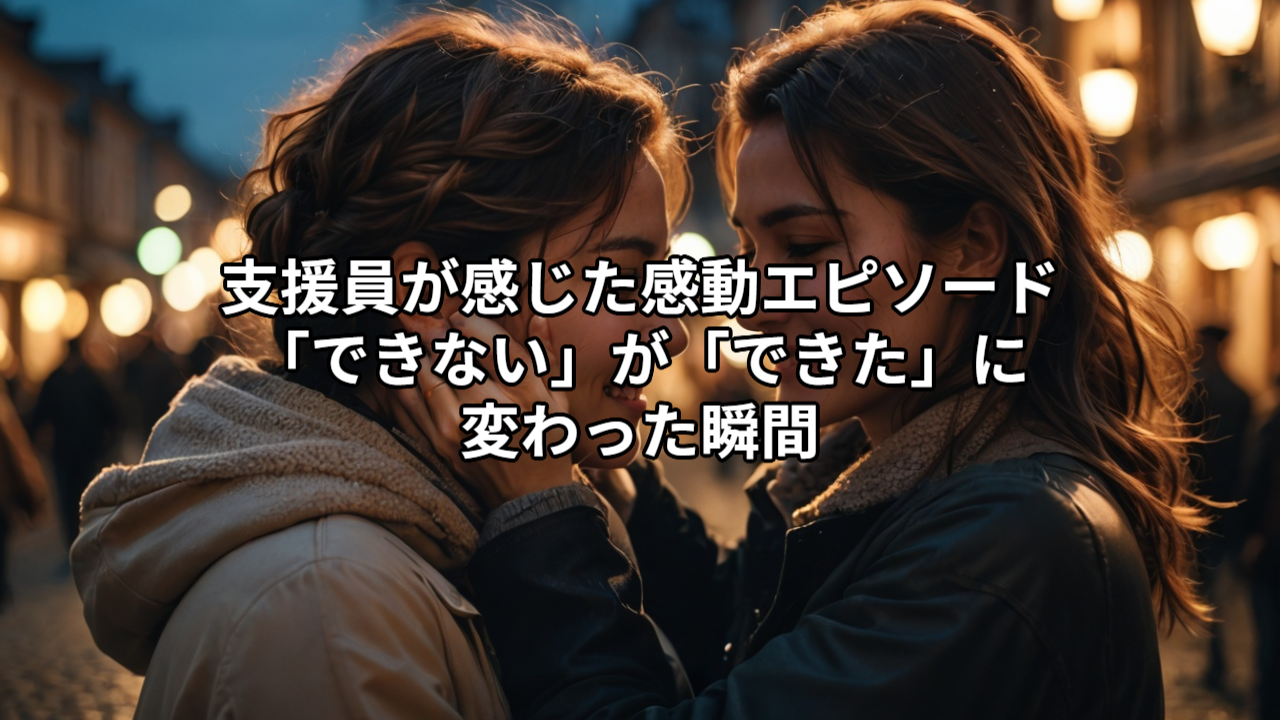 支援員が感じた感動エピソード｜「できない」が「できた」に変わった瞬間