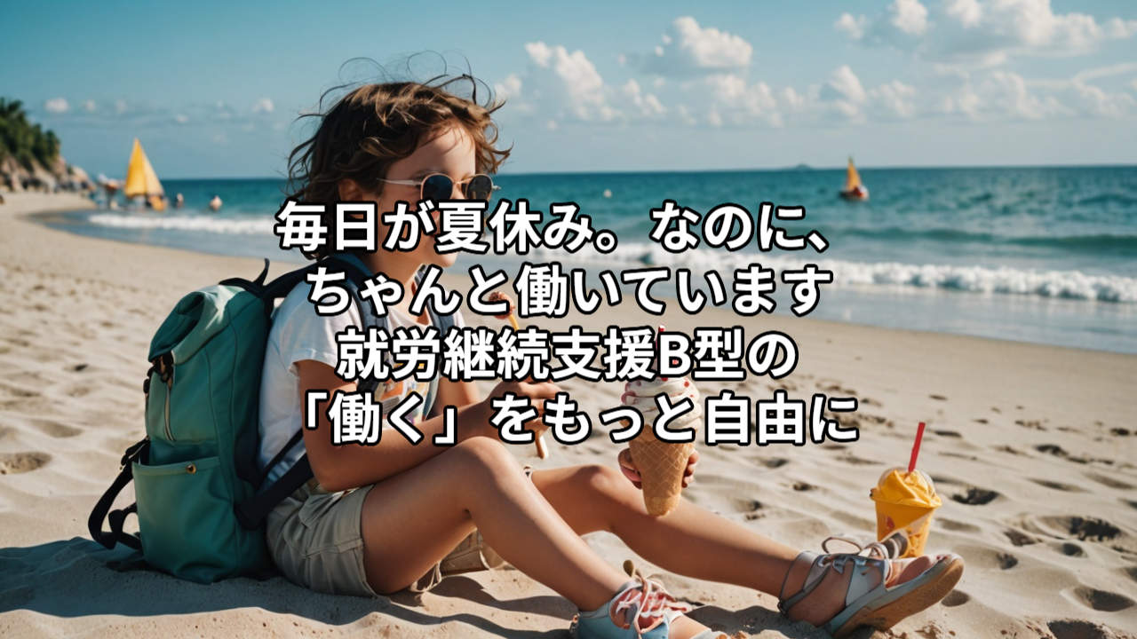 毎日が夏休み。なのに、ちゃんと働いています｜就労継続支援B型の「働く」をもっと自由に