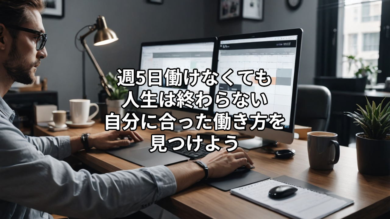 週5日働けなくても、人生は終わらない｜自分に合った働き方を見つけよう