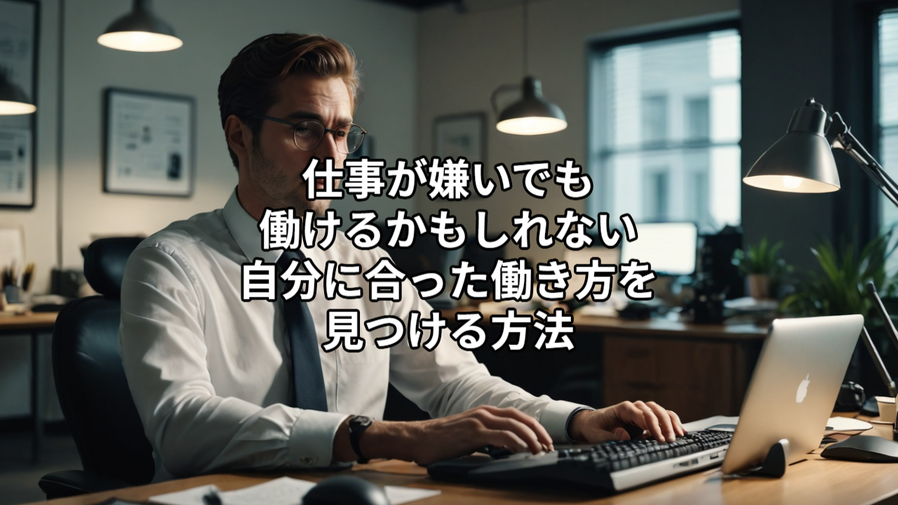 仕事が嫌いでも、働けるかもしれない｜自分に合った働き方を見つける方法