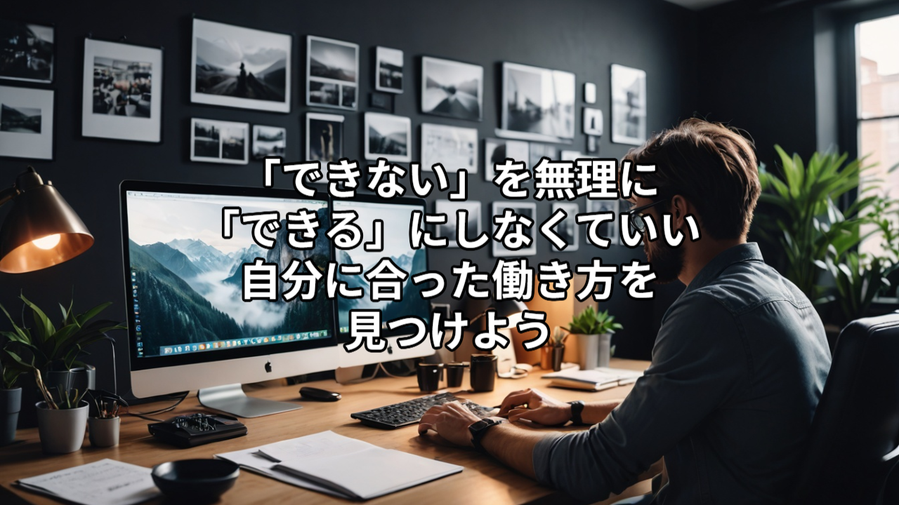「できない」を無理に「できる」にしなくていい｜自分に合った働き方を見つけよう