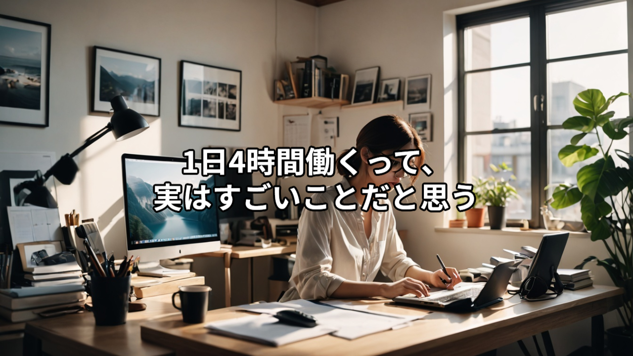 1日4時間働くって、実はすごいことだと思う