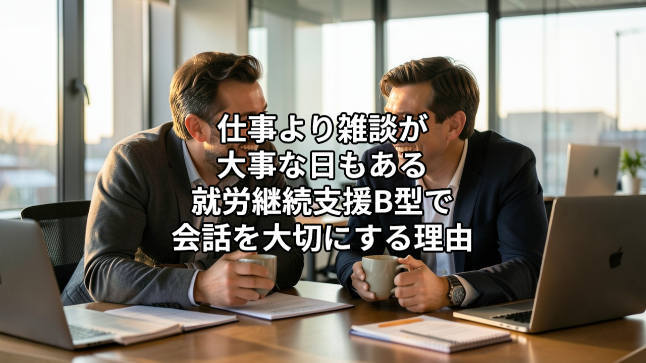仕事より雑談が大事な日もある｜就労継続支援B型で会話を大切にする理由