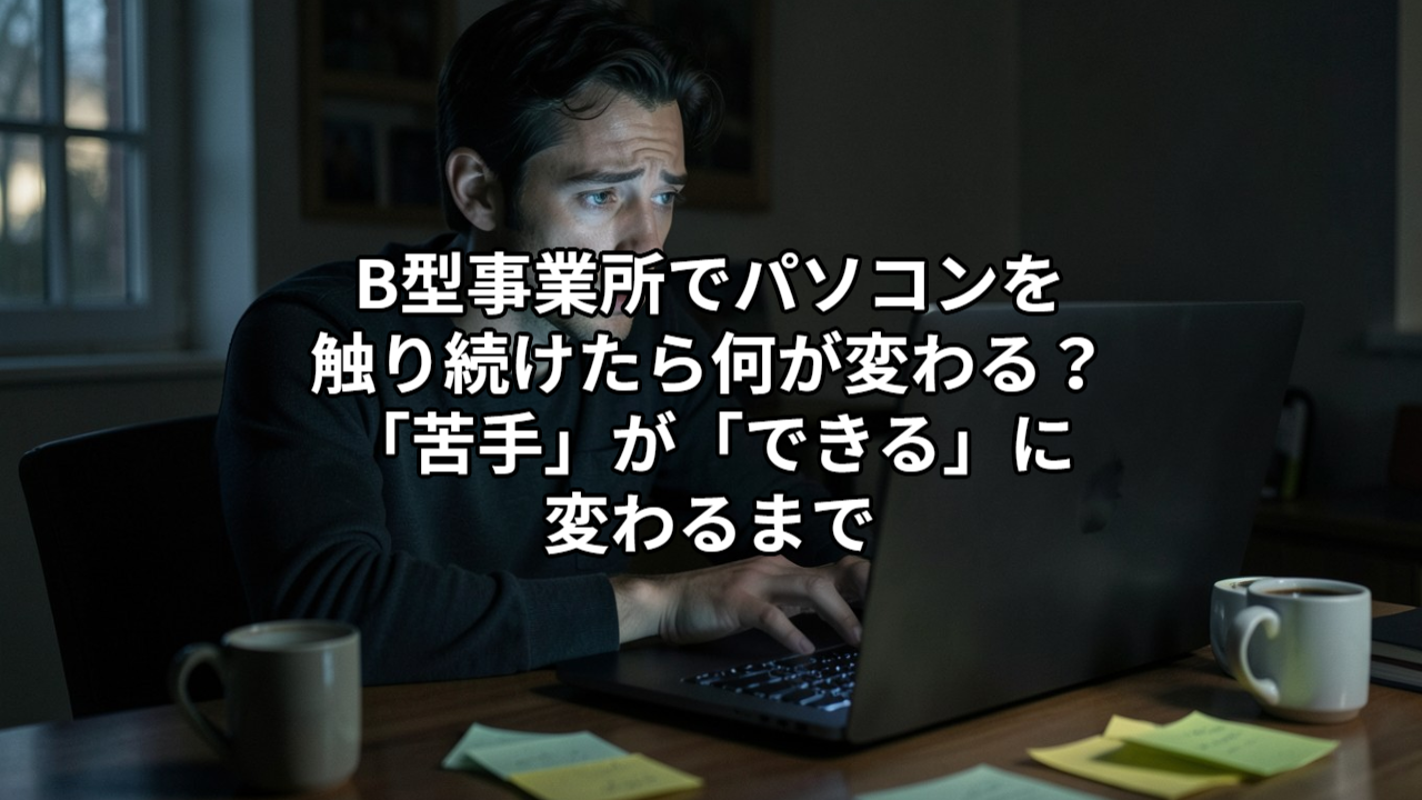 B型事業所でパソコンを触り続けたら何が変わる？「苦手」が「できる」に変わるまで