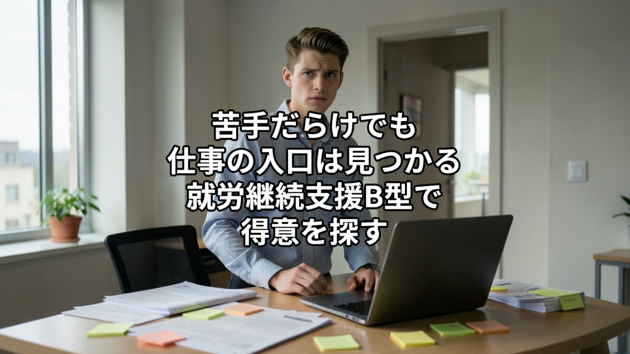 苦手だらけでも、仕事の入口は見つかる｜就労継続支援B型で得意を探す
